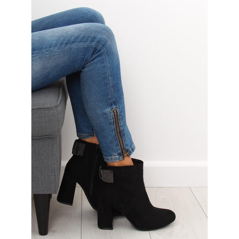 Botas pretas de salto alto Z199 pretas preto 2