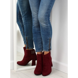 Botas de salto alto Z199 Borgonha bordô vermelho 1