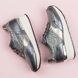 Kylie Calçados Esportivos Com Brilho cinza 1 Kylie Calçados Esportivos Com Brilho cinza 1