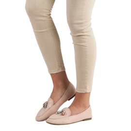 Small Swan Mocassins de purpurina rosa 2