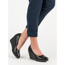 J. Star Bombas de cunha preta preto 2