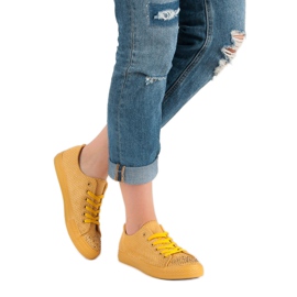 Sport Tênis amarelos com cristais 2