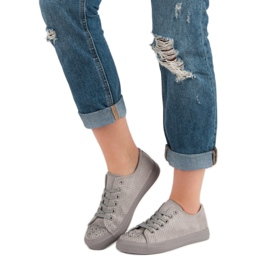 Sport Tênis Cinza Com Cristais 1