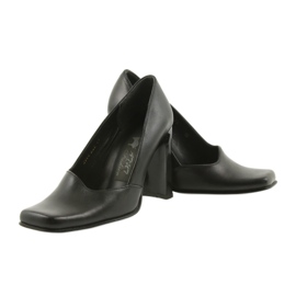 Bombas de couro Atut 988 preto 2