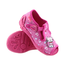 Sapatos infantis chinelos Befado 213P108 azul rosa 3