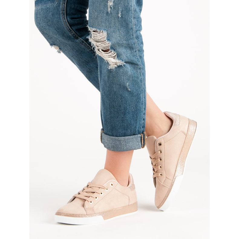 Anesia Paris Tênis de Pó Com Brilho rosa 1