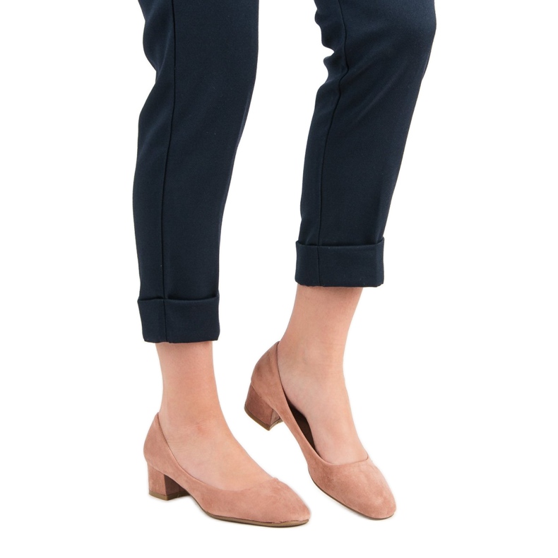 Queentina Bombas de salto plano rosa 2