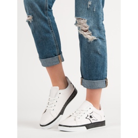 Calçados esportivos femininos branco preto 1