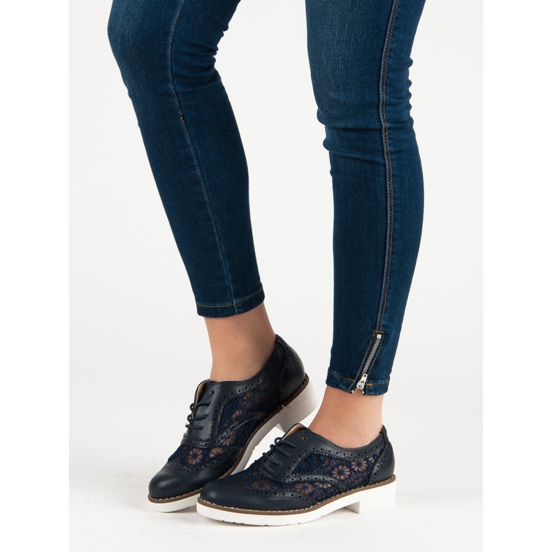 Fama Amarrar os sapatos azul 1