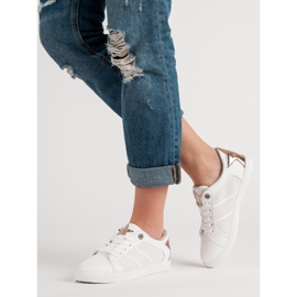 Calçados esportivos baixos branco amarelo 1