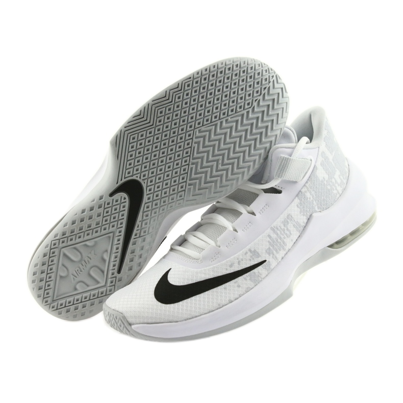 Tênis de basquete Nike Air Max Infuriate 2 branco branco 3