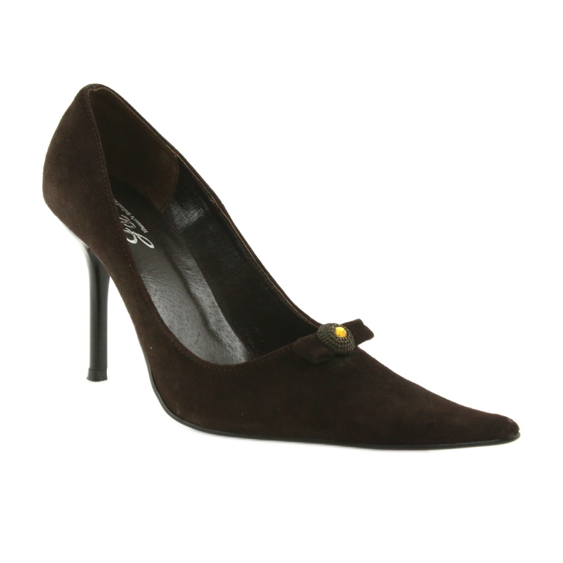 Bombas de couro castanho 1