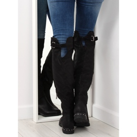 Botas pretas femininas 228-PG Black II-GAT preto 2