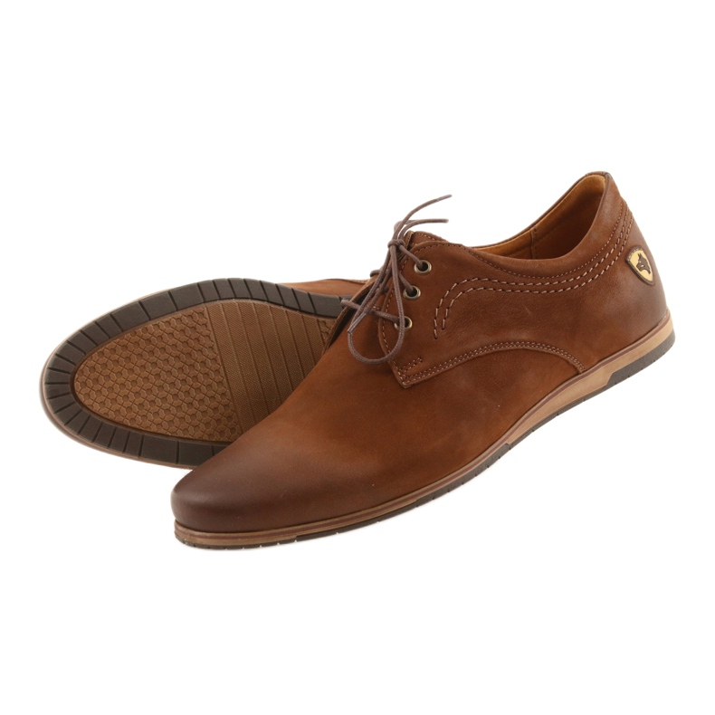 Sapatos esportivos masculinos decotados Riko 877 castanho 4