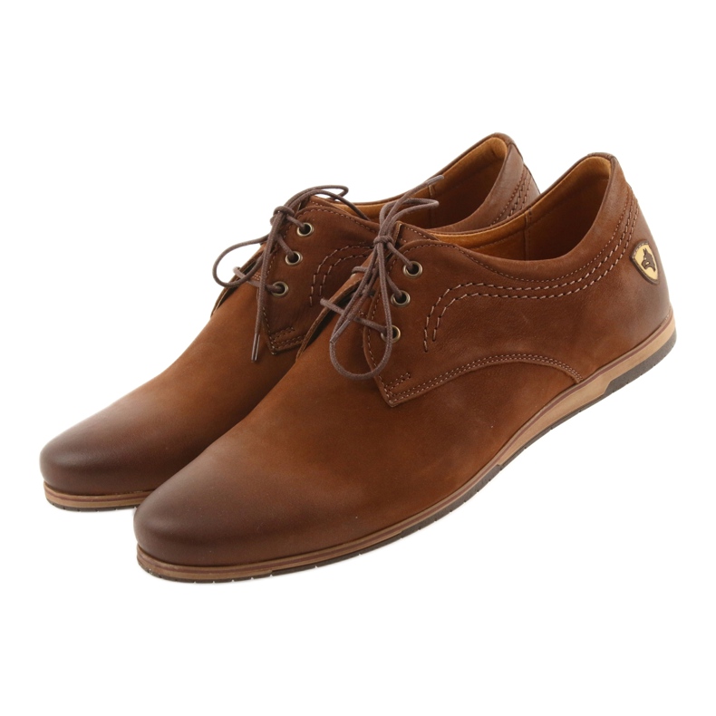 Sapatos esportivos masculinos decotados Riko 877 castanho 3