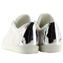 Tênis branco com estrela A6213 BRANCO / PRATA 2