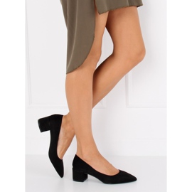 Bombas com salto largo preto 5186 preto 2