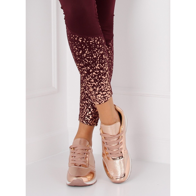 Tênis esportivos com champanhe rosa LR88082 1