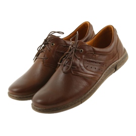 Sapatos masculinos decotados Riko 870 castanhos 3