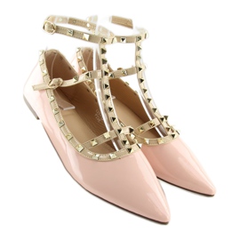 Bailarinas com tachas rosa 127-12 Rosa 1