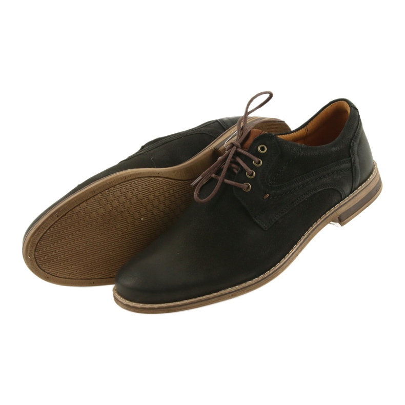 Sapatos masculinos de couro Riko 831 pretos 5