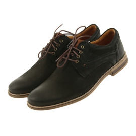Sapatos masculinos de couro Riko 831 pretos 4