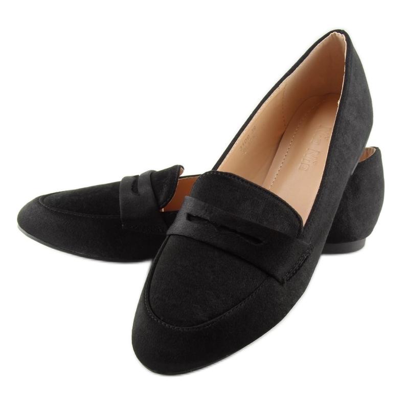Mocassins femininos negros 3109 Preto 1