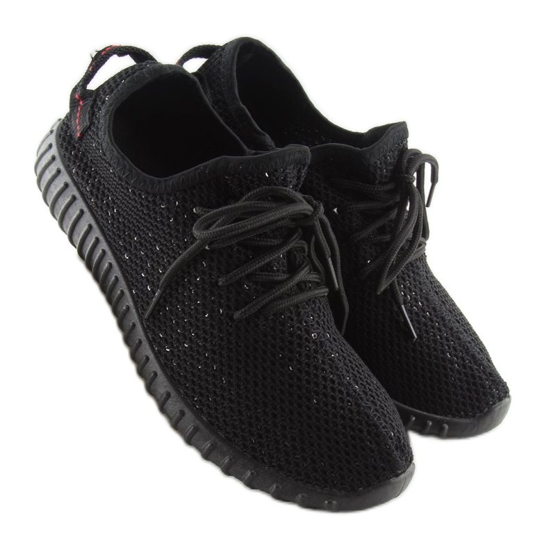 BY-049 Sapatos esportivos pretos pretos 1