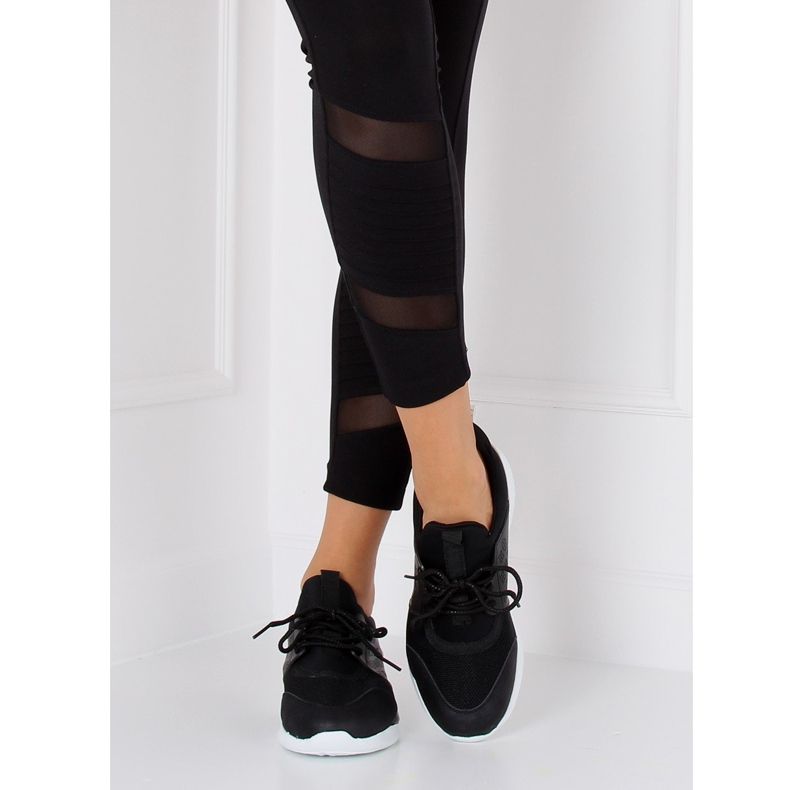 BY-069 Black ultra light black calçados esportivos preto 2