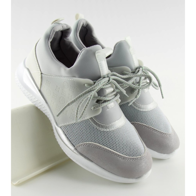 Sapatos esportivos cinza ultra-claro BY-069 Gray 1