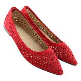 Bailarinas com aberturas vermelhas 127-25 Vermelho 1