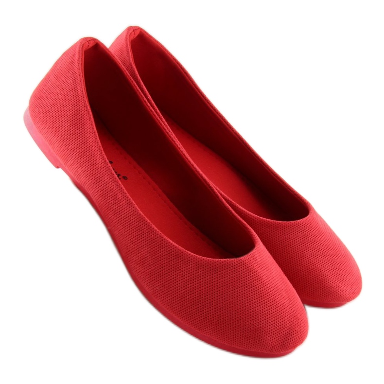 Bailarinas femininas vermelhas JX1018 Vermelho 1