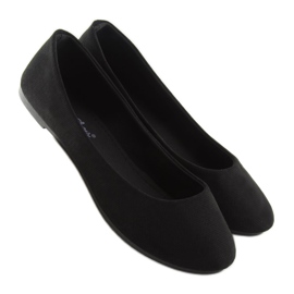 Bailarinas femininas negras JX1018 Black preto 1