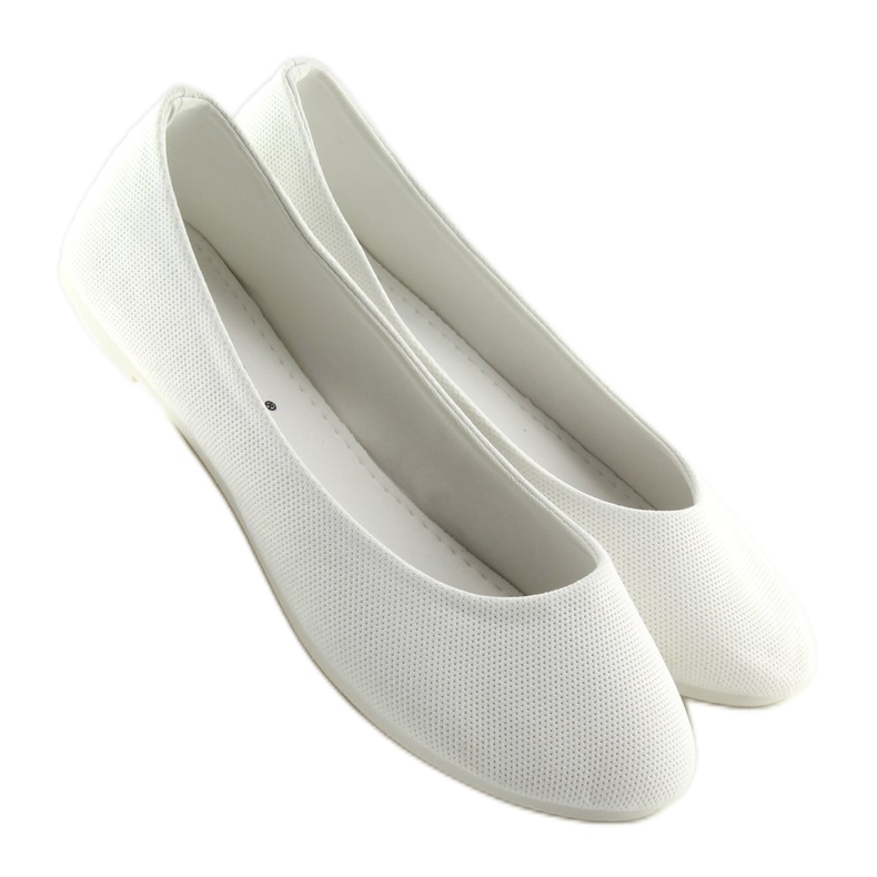 Bailarinas femininas brancas JX1018 Branco 1