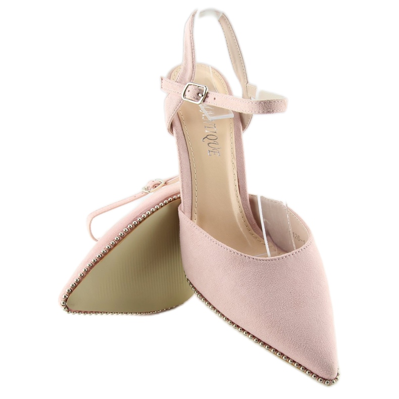 Sandálias rosa em um alfinete J1126-1 rosa 2