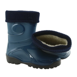 Demar botas de chuva sapatos femininos meia quente azul marinho 3