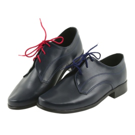Sapatos Miko, sapatos infantis de comunhão azul 4