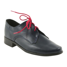 Miko Sapatos de meninos Couro marinho de inserção azul 1