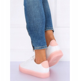 Tênis com solado alto branco e rosa LA38P rosa 1