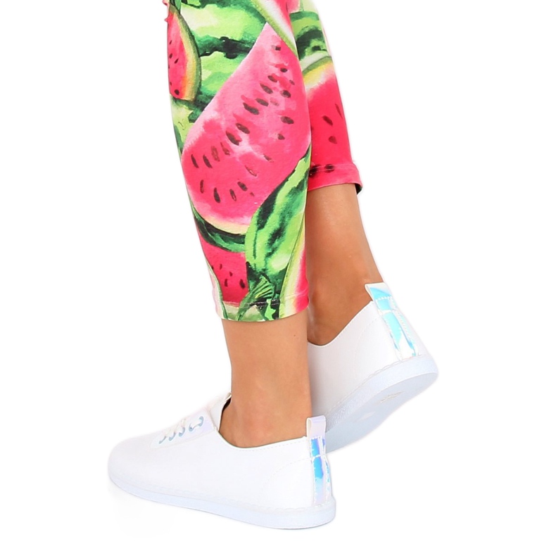 Tênis branco JX71P prateado com holograma 1