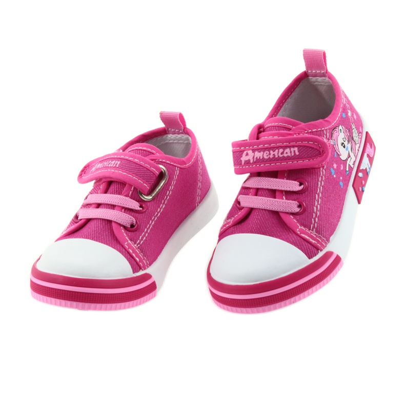 Tênis infantil American Club rosa com velcro 28/19 4