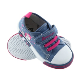 Tênis infantil American Club azul com velcro 28/19 rosa 2