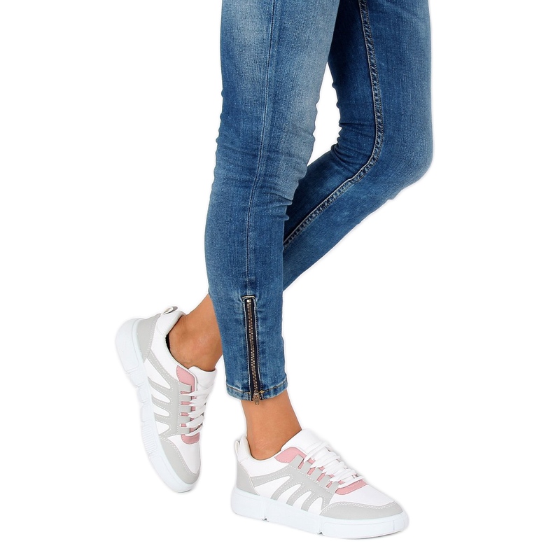 Tênis esportivos cinza BL150P branco e cinza 1