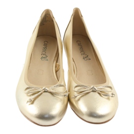 Sapatos de bailarina Caprice dourado para mulheres 22102 3