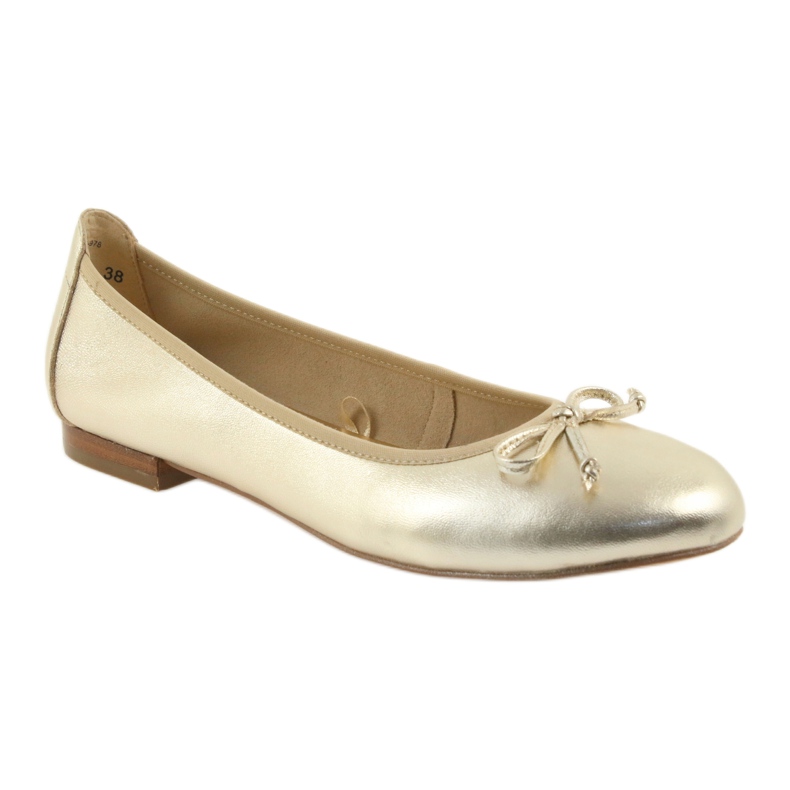 Sapatos de bailarina Caprice dourado para mulheres 22102 1