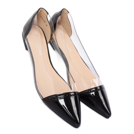 Bailarinas transparentes pretas N18-292 Black preto 2