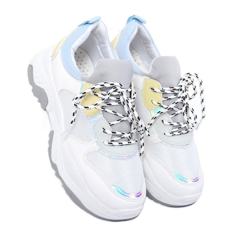 Calçado desportivo branco e azul B0-63 BRANCO / AZUL 1