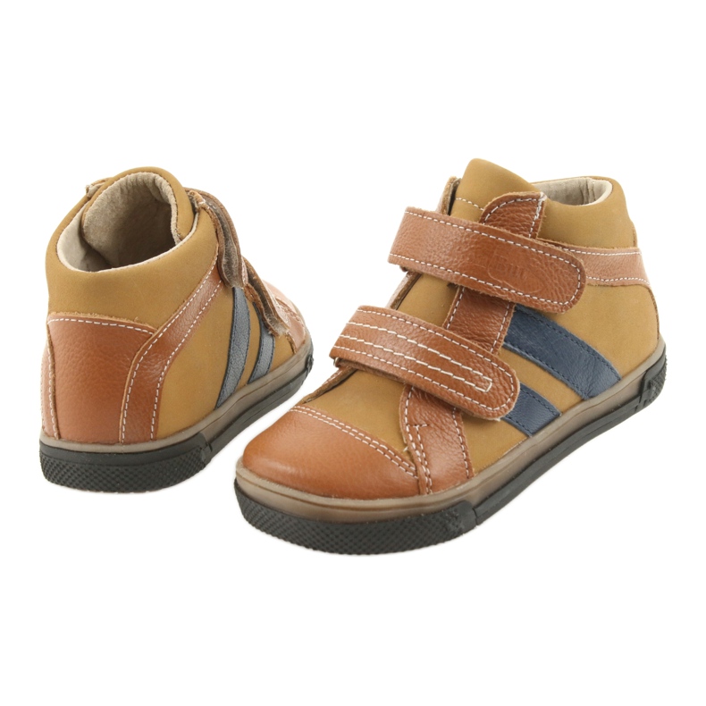 Sapatinhos infantis Velcro Ren But 3225 vermelho / granada marrom 4