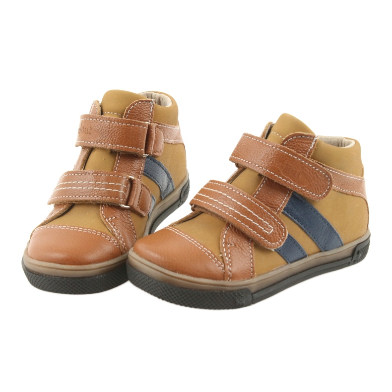 Sapatinhos infantis Velcro Ren But 3225 vermelho / granada marrom 3