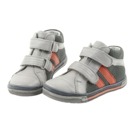 Sapatinhos infantis Velcro Ren But 3225 cinza / laranja multicolorido azul marinho 3